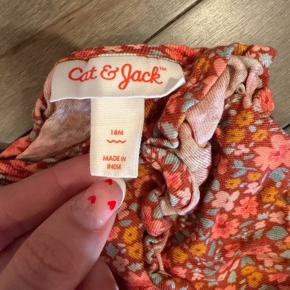 Cat & Jack Floral Dress - Orange and Pink - Picture 4 of 5